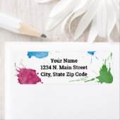 Spletters voor kleurrijke verf etiket (Insitu)