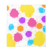 Spletters voor kleurrijke verf notitieblok (Voorkant)