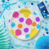 Spletters voor kleurrijke verf papieren bordje (Feest)