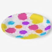 Spletters voor kleurrijke verf papieren bordje (Gekanteld)