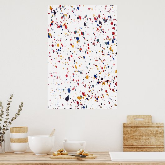 Spletters voor moderne verf uit de middeneeuwen poster (Keuken)