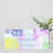 Spletters voor olieverf Cadeaucertificaat (Staand voorkant)
