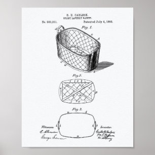 Splint wasbekken 1893 Whitepaper over patentkunst Poster