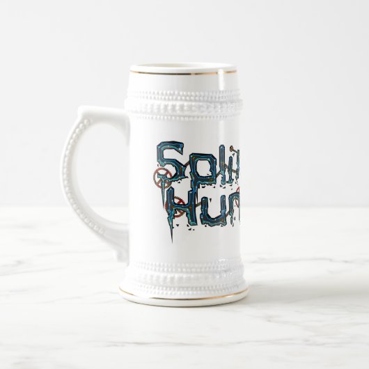 Splinterde Humanity Logo Stein Bierpul (Links)