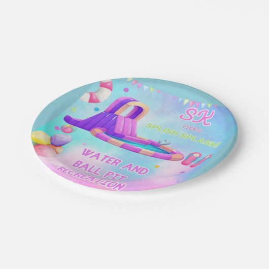 Splish Adventure Zone-thema Papieren Bordje (Gekanteld)