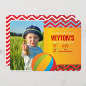 Splish Splash A Birthday Bash Uitnodiging (Voorkant / Achterkant)