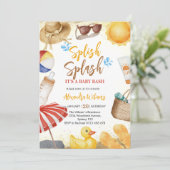 Splish Splash Baby Bash Baby shower Kaart (Staand voorkant)