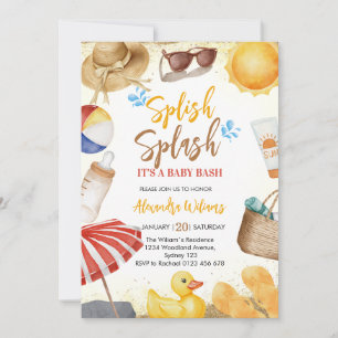 Splish Splash Baby Bash Baby shower Kaart