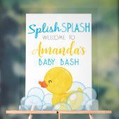 Splish Splash Baby Bash Rubber Duck Welkom Acryl Bord (Neutraal)