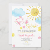 Splish Splash Baby shower uitnodiging (Voorkant)