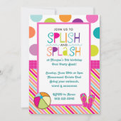 Splish Splash Bash (roze) Kaart (Voorkant)