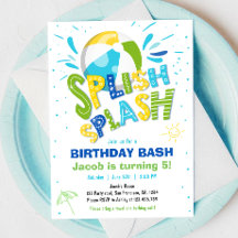 Splish Splash Birthday Bash Boy Pool Party