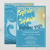 Splish Splash Birthday Bash Kaart (Voorkant / Achterkant)