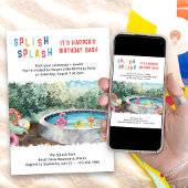 Splish Splash Birthday Bash Kinder waterpartij Kaart