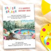 Splish Splash Birthday Bash Kinder waterpartij Kaart