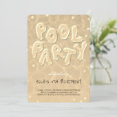 Splish Splash Birthday Bash Pool Party Invitation Kaart (Staand voorkant)