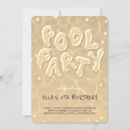 Splish Splash Birthday Bash Pool Party Invitation Kaart