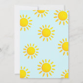 Splish Splash Blue Beach Summer Boy Baby shower Kaart (Achterkant)