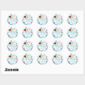 Splish Splash Bruin Zeemeermin Bash Meisjes Dank j Ronde Sticker (Vel)