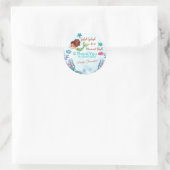 Splish Splash Bruin Zeemeermin Bash Meisjes Dank j Ronde Sticker (Tas)