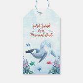 Splish Splash Bruine Zeemeermin Bash Dank u Cadeaulabel (Achterkant)