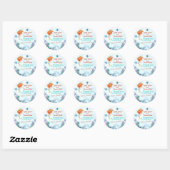 Splish Splash Bruine Zeemeermin Bash Dank u Ronde Sticker (Vel)