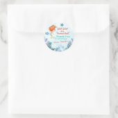 Splish Splash Bruine Zeemeermin Bash Dank u Ronde Sticker (Tas)