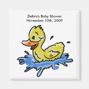Splish Splash Duck baby shower bevoordeelt magneet