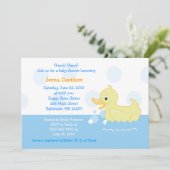 Splish Splash Duck Baby shower Invitation 5x7 Kaart (Staand voorkant)