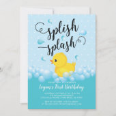 Splish Splash Duck Verjaardag Uitnodiging (Voorkant)