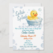 Splish Splash Ducky baby shower Kaart (Voorkant)