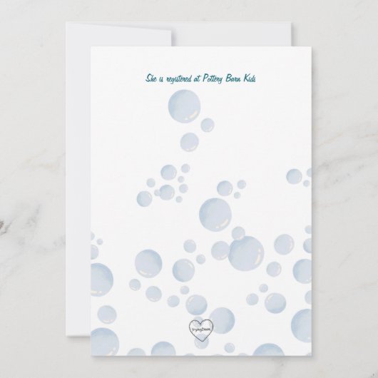 Splish Splash Ducky baby shower Kaart (Achterkant)