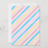 Splish Splash Elephant Pink Girl Pool Baby shower Kaart (Achterkant)