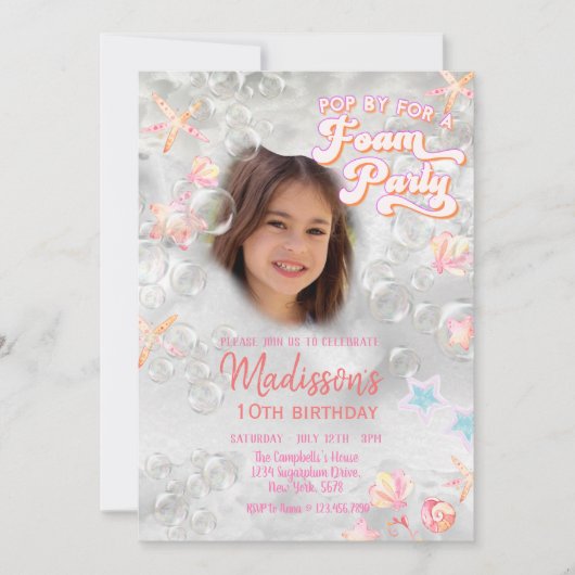 Splish Splash FOAM Party Verjaardag Kaart (Voorkant)