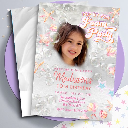 Splish Splash FOAM Party Verjaardag Kaart