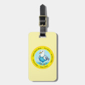 Splish Splash fun Seagull summer Hawaii greetings Bagagelabel (Voorkant verticaal)
