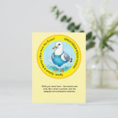 Splish Splash fun Seagull summer Hawaii greetings Briefkaart (Staand voorkant)