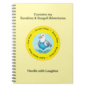 Splish Splash funny summer Seagull vacation memory Notitieboek (Voorkant)