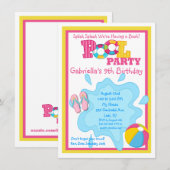 Splish Splash Girls Pool Kaart (Voorkant / Achterkant)