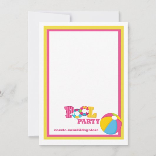 Splish Splash Girls Pool Kaart (Achterkant)