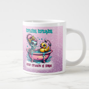 Splish Splash Grappige Skelet Moeder Grote Koffiekop