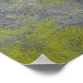 'Splish, Splash', grijze en gele Abstracte kunst Poster (Hoek)