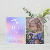 splish splash grillige sprankelende zeemeermin uit kaart (Staand voorkant)