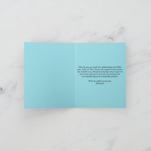 Splish Splash, het is een Baby Bash Bedankkaart (Binnen)