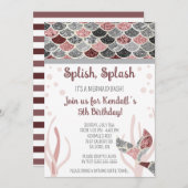 Splish, Splash, het is een Mermaid Bash Birthday P Kaart (Voorkant / Achterkant)