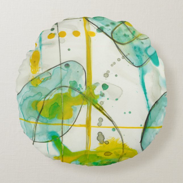 Splish Splash I Rond Kussen (Voorkant)