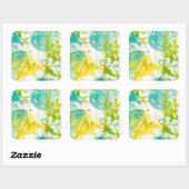 Splish Splash II Vierkante Sticker (Vel)