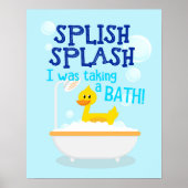 Splish Splash ik nam een badkamer. Poster (Voorkant)