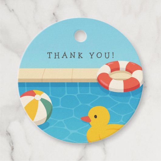 Splish Splash is een Baby Bash Baby shower Bedankjes Labels (Voorkant)