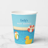 Splish Splash is een Baby Bash Baby shower Papieren Bekers (Achterkant)